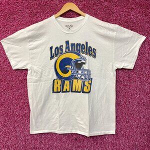 Junk Food Clothing NFL Los Angeles Rams Throwback Helmet Retro Style T-Shirt Lar